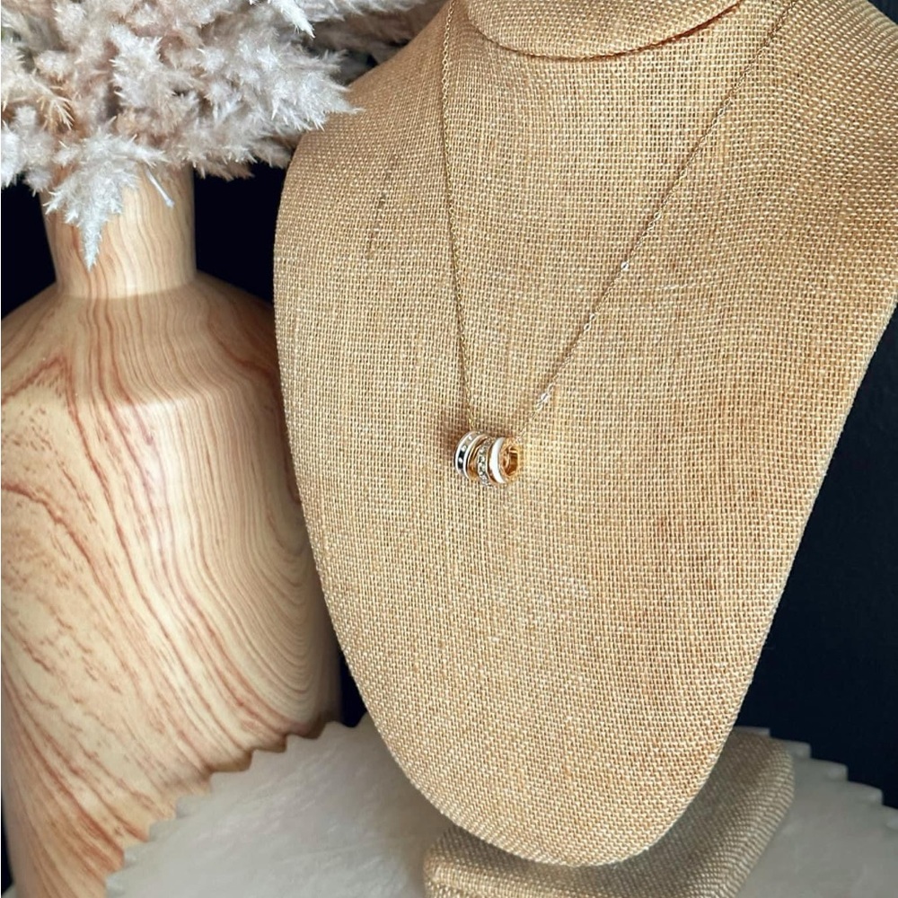 Ivory Necklace- Park Lane Dual-Tone 3 Ring Necklace